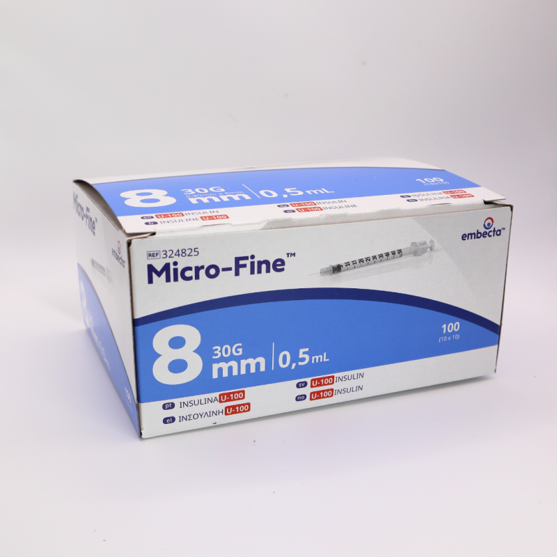 BD MicroFine + Plus 0.5ml U100 30G 8mm Insulin Needle