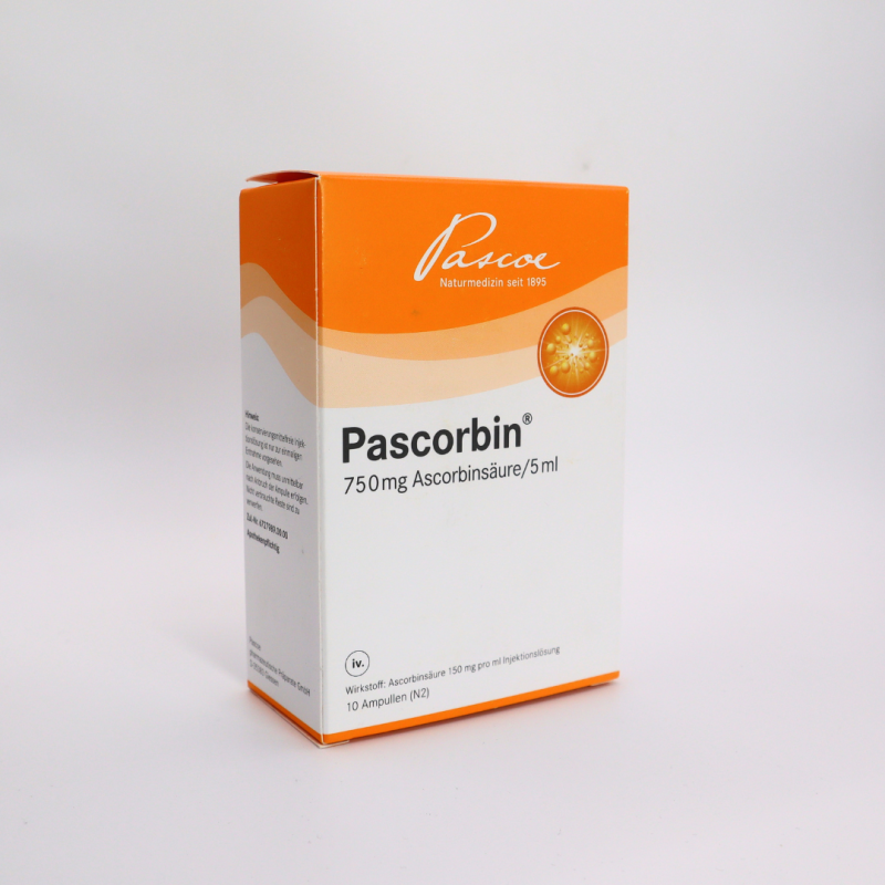 Pascoe Pacorbin Ascorbic Acid (Vitamin C) 750mg/5ml (single vial)