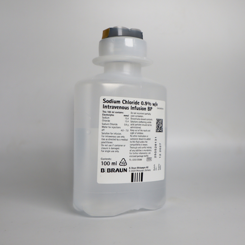 Sodium chloride NaCL saline IV drip bottles 100ml