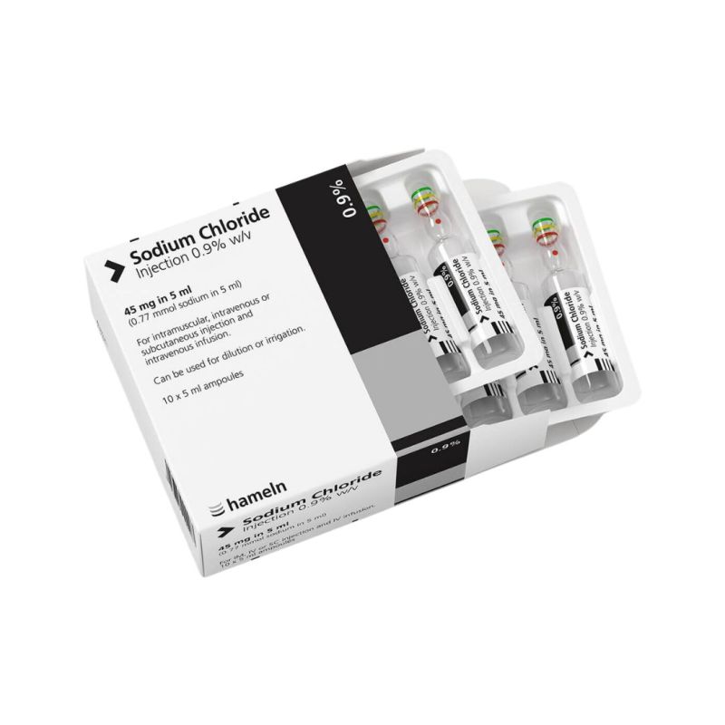 Sodium chloride 0.9% (10 x 5ml vials)